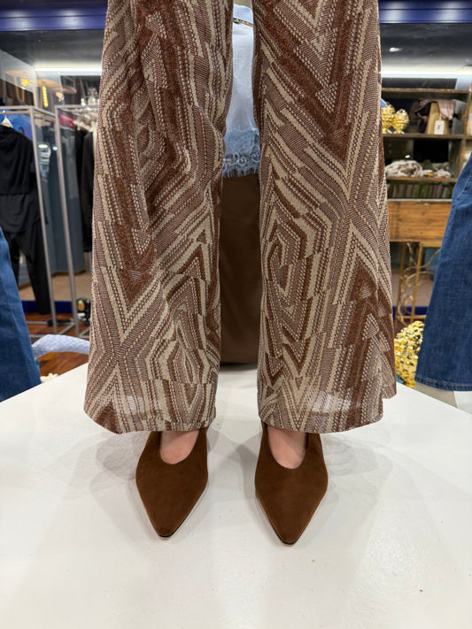 Slingback in camoscio moro - Ovye