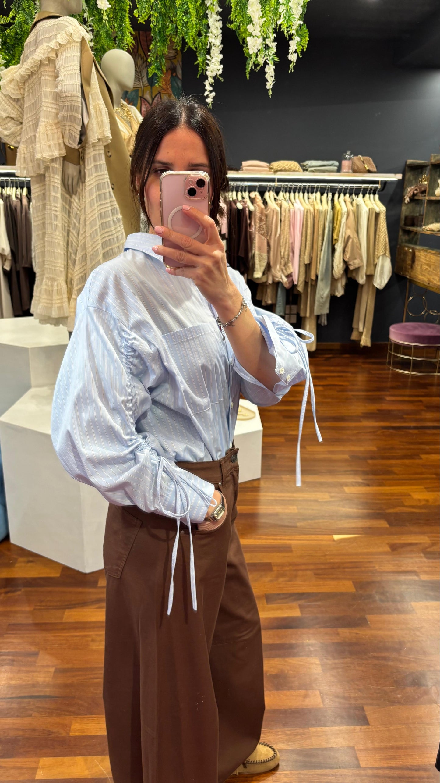Camicia bacchetta arricciata e cravatta - Vicolo