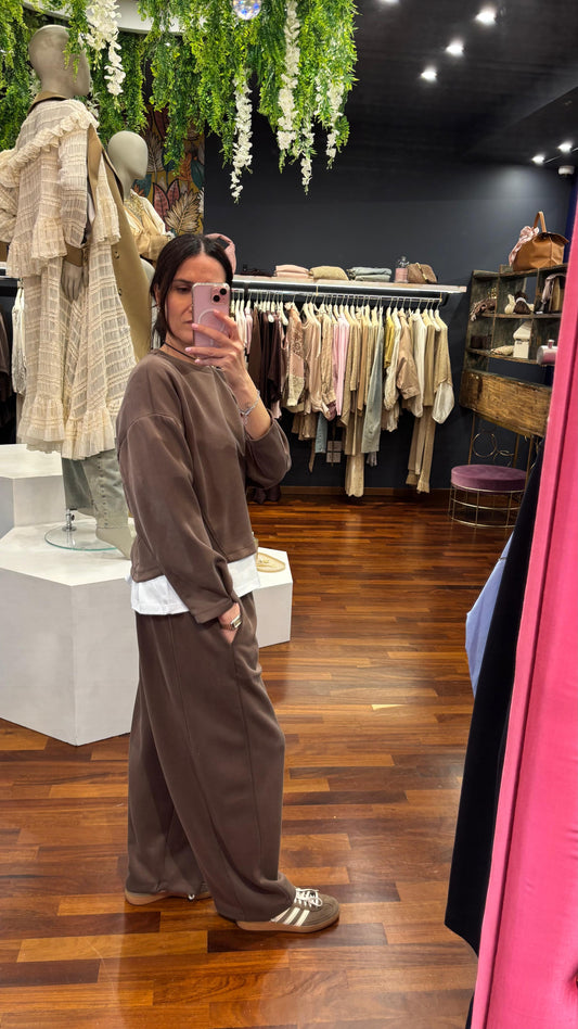 Pantalone balloon modal moka - Berna