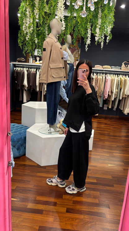 Felpa morbida con spacchetti e pantalone barrel - Souvenir