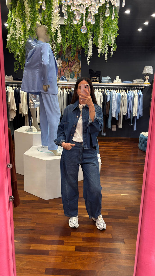 Giubbino crop denim - Berna