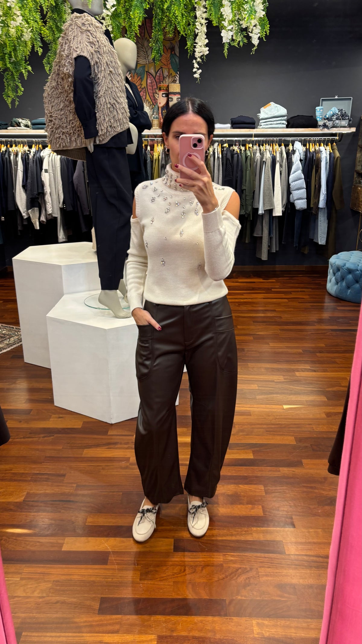 Pantalone ecopelle