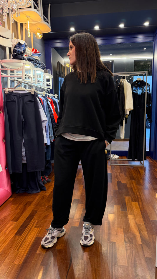 Felpa morbida con spacchetti e pantalone barrel - Souvenir