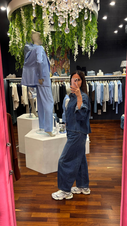 Giubbino crop denim - Berna