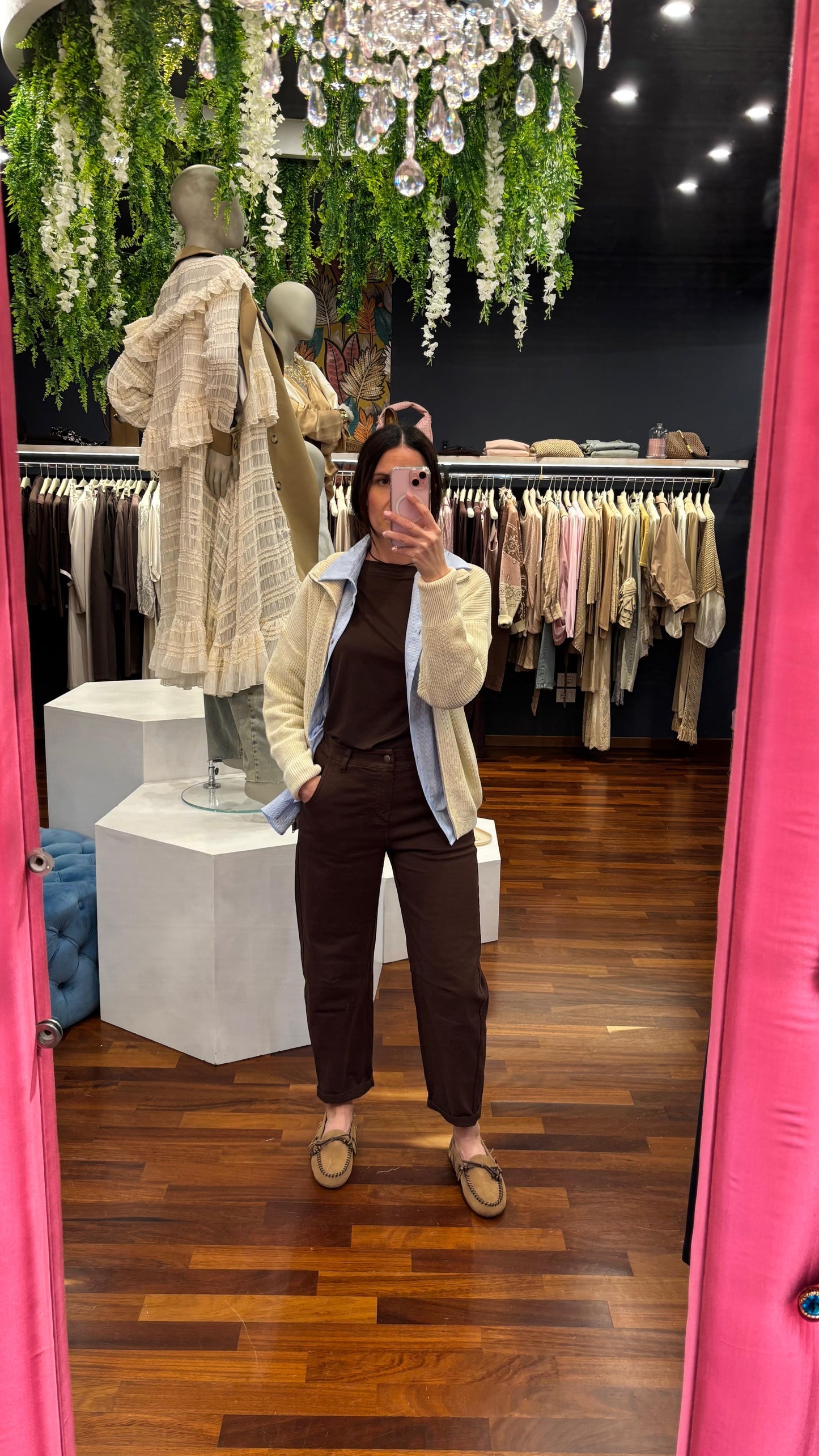 Pantalone dritto con molla cioccolato - Kontatto