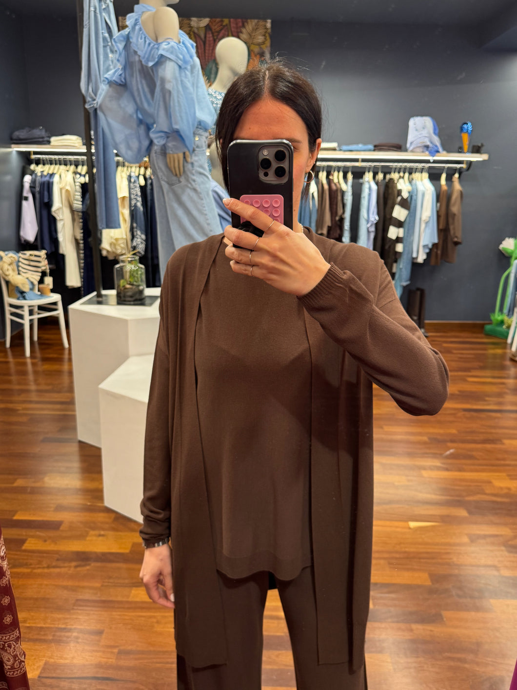 Cardigan in filo