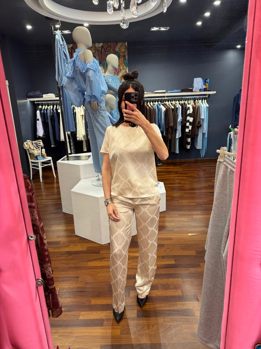 Pantaloni jacquard