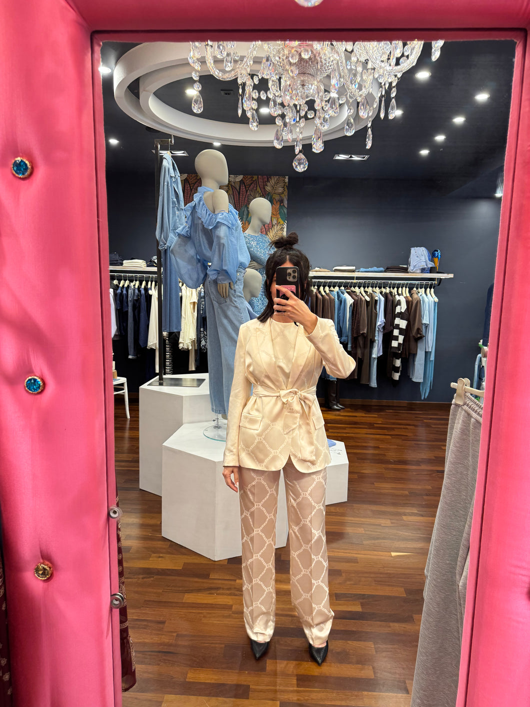 Pantaloni jacquard