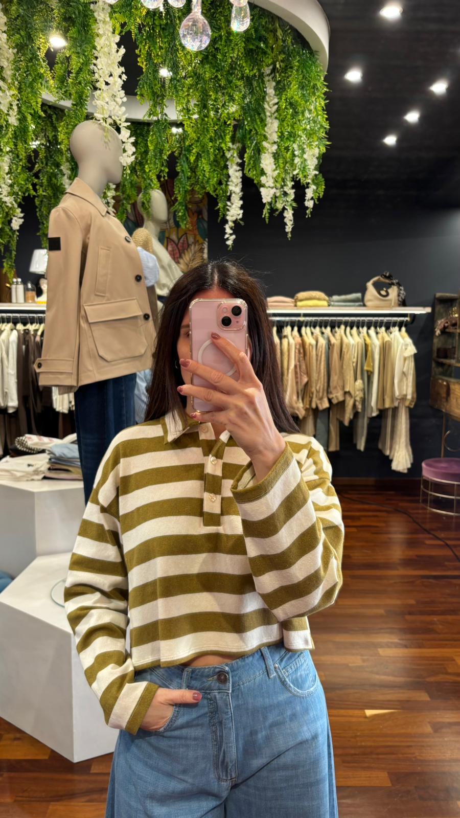 Polo crop a righe - Vicolo