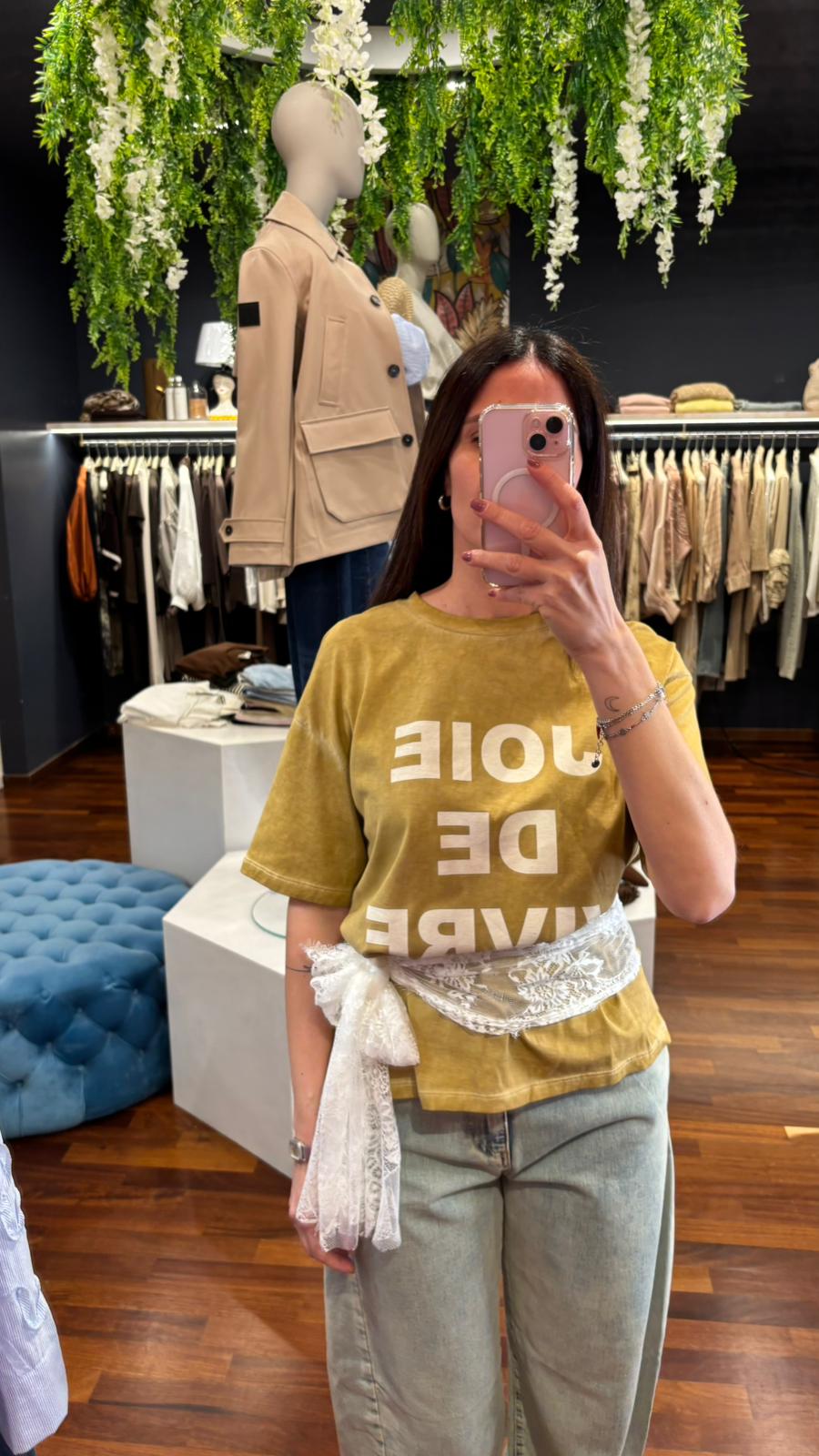 T-shirt con fascia pizzo - Vicolo