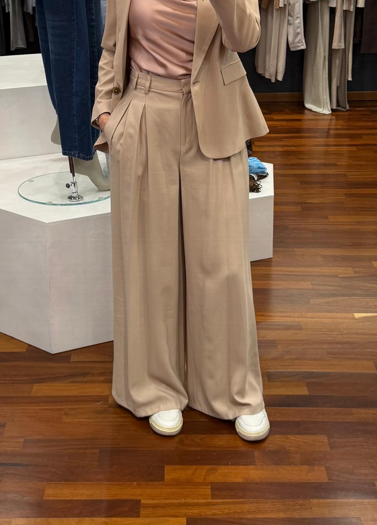 Pantalone palazzo con pence - Berna