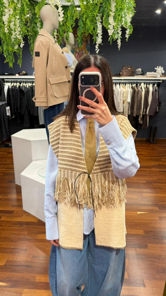 Gilet in maglia lavorato - Kontatto
