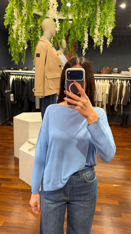 Maglia spacchetti celeste - Kontatto