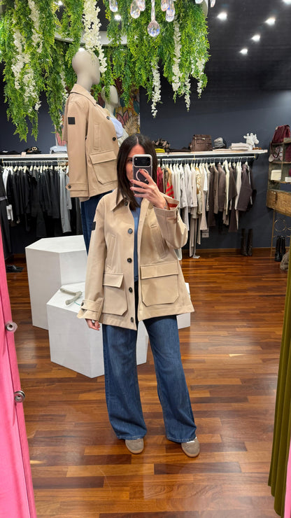 Trench corto beige - Montereggi