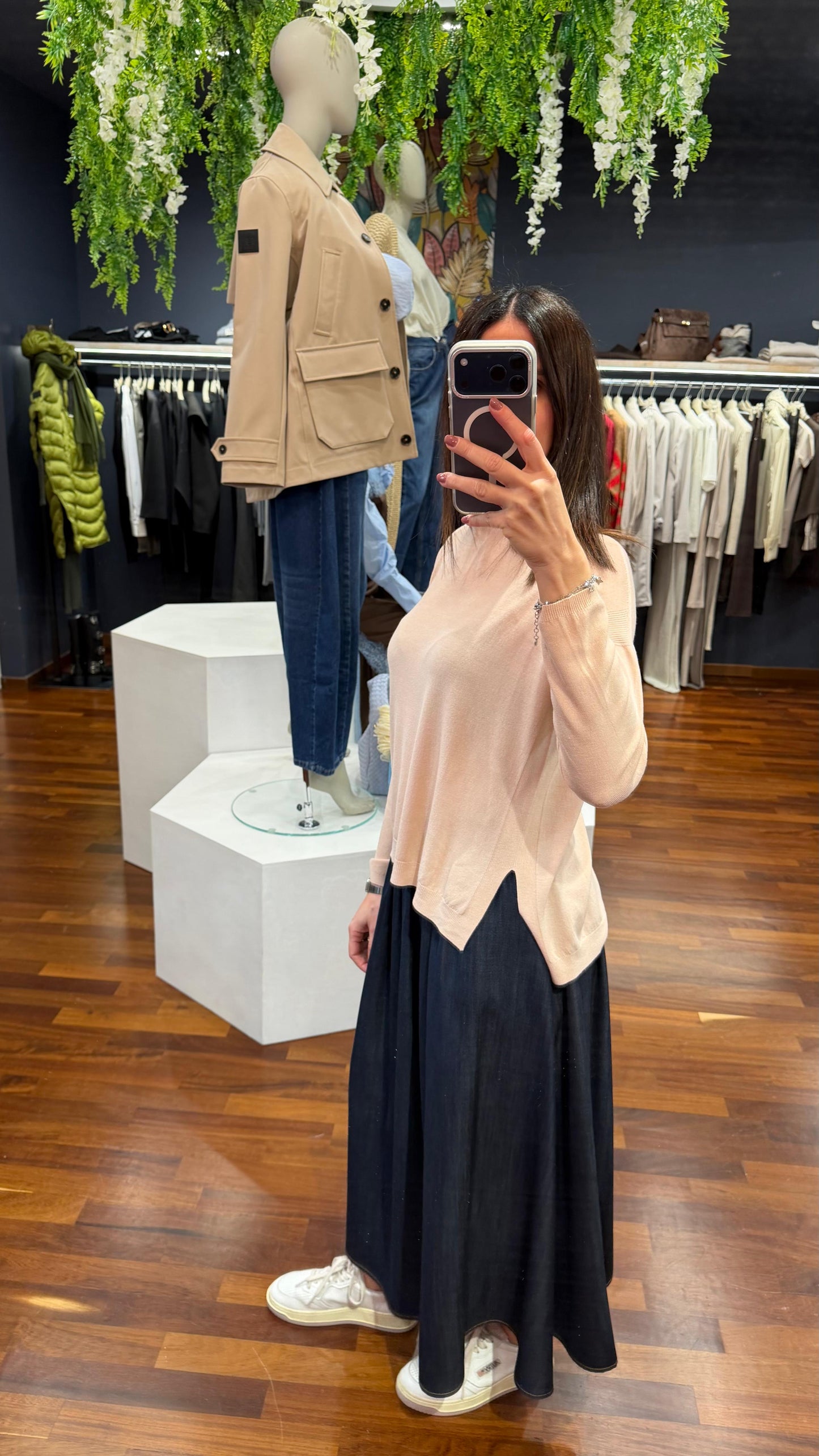 Gonna larga in chambray - Kontatto