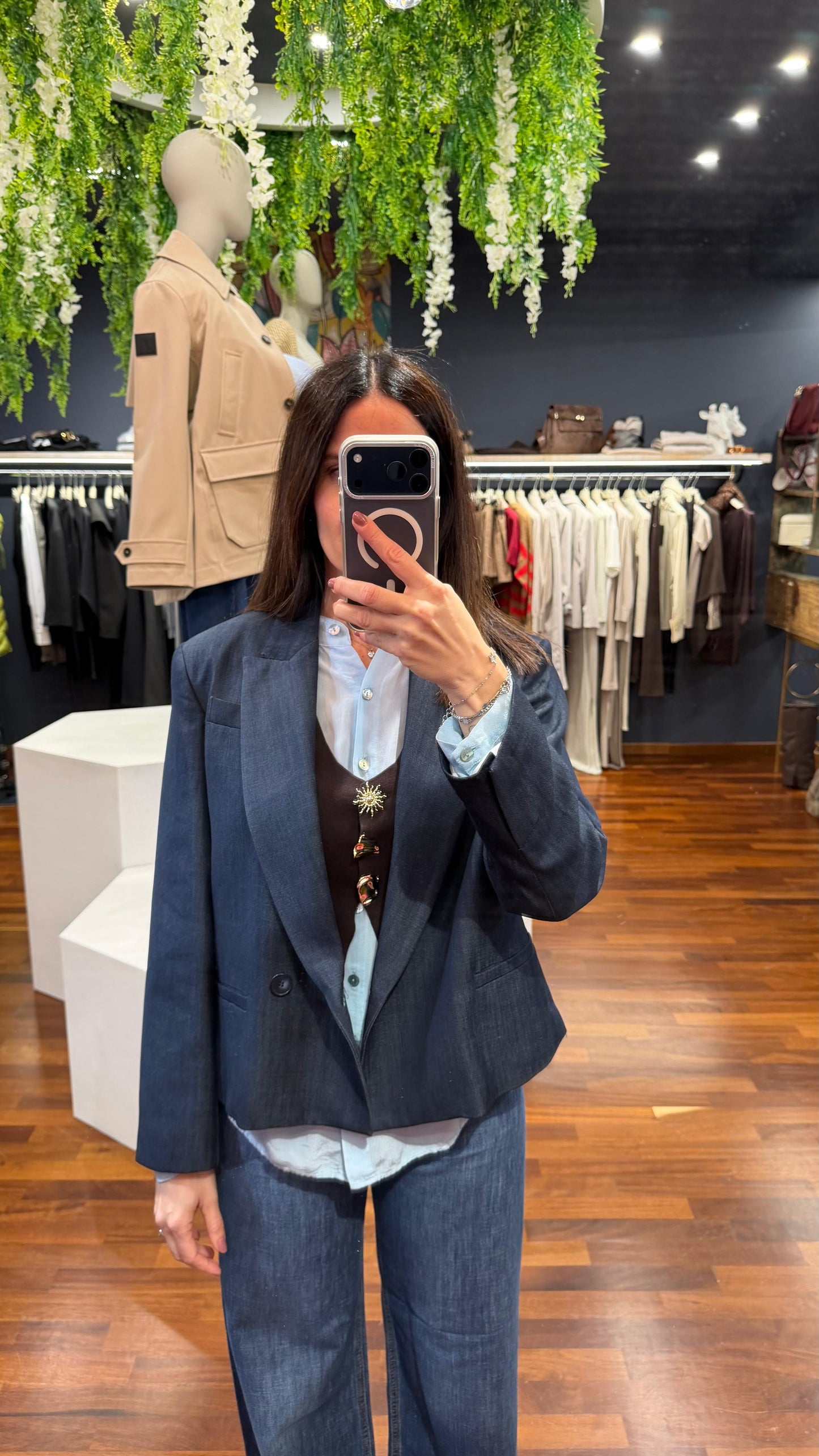 Giacca crop chambray - Kontatto
