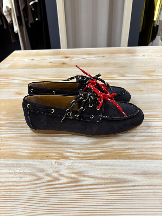 Mocassino barca in camoscio blu navy - Ovye