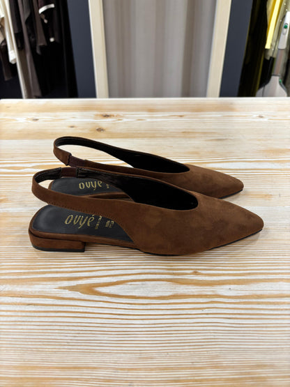 Slingback in camoscio moro - Ovye