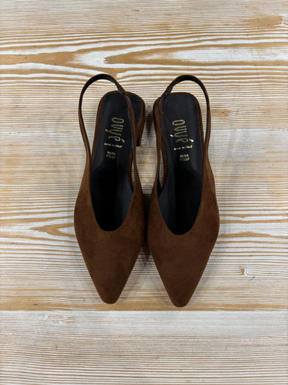 Slingback in camoscio moro - Ovye