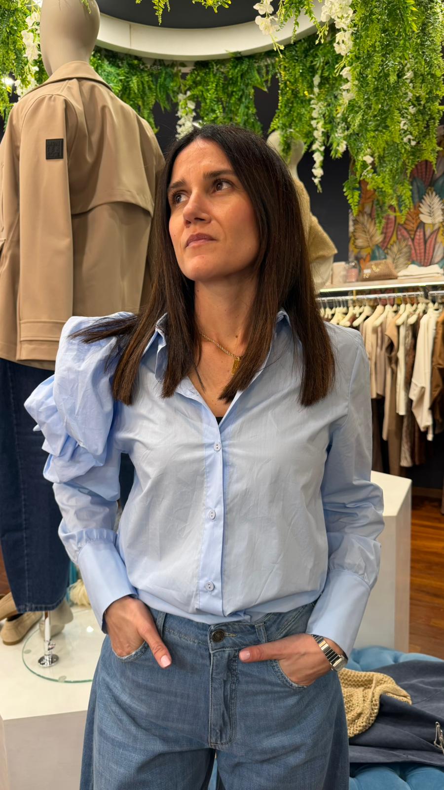Camicia manica con rosa - Souvenir