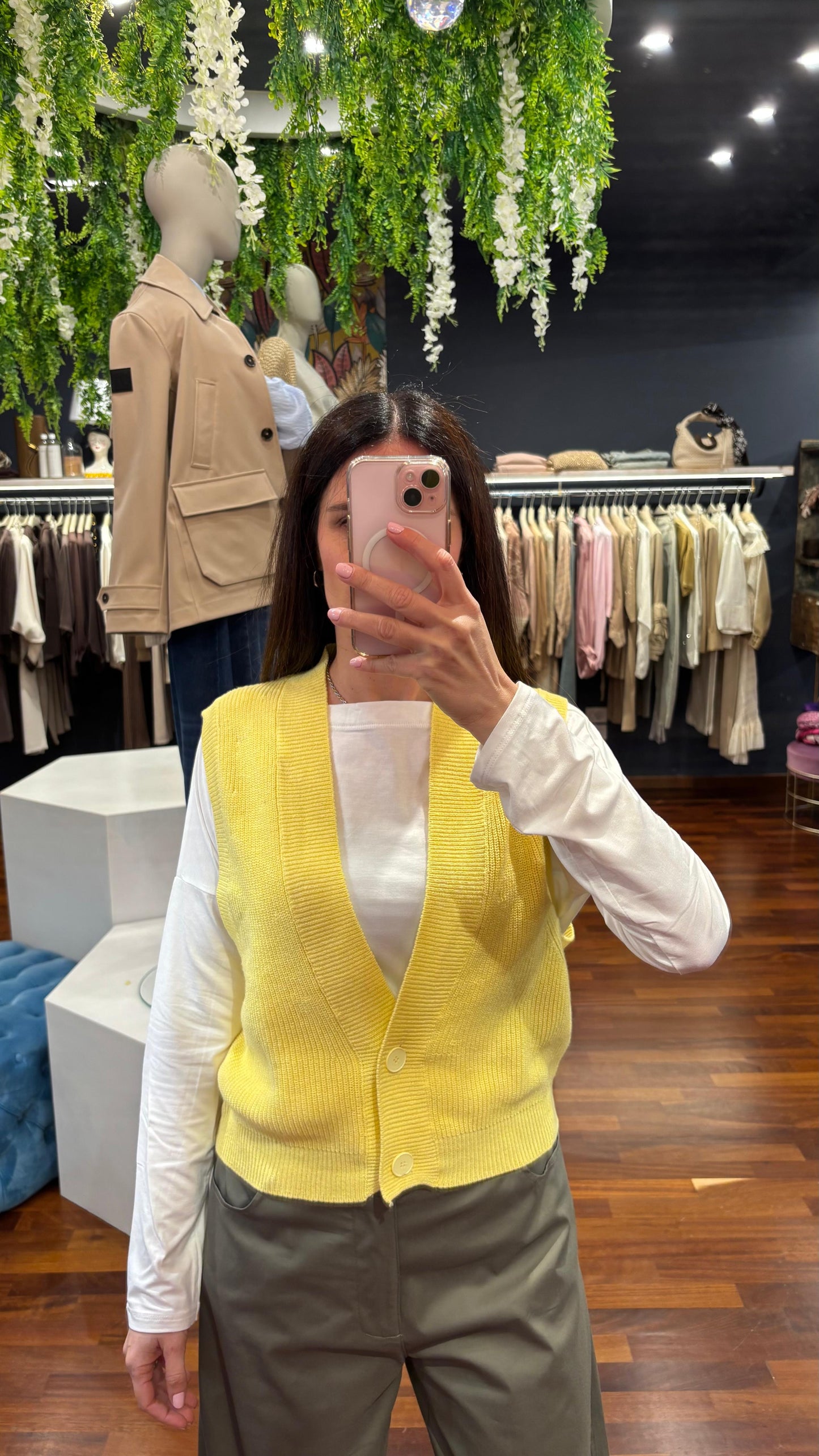 Gilet bottoni giallo - Vicolo