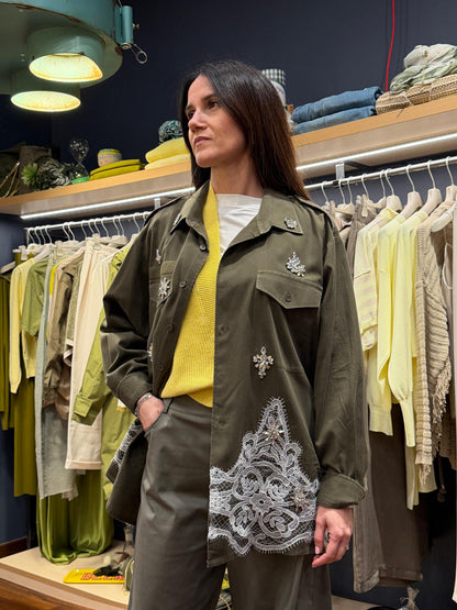Camicia militare con pizzo - Dejavu