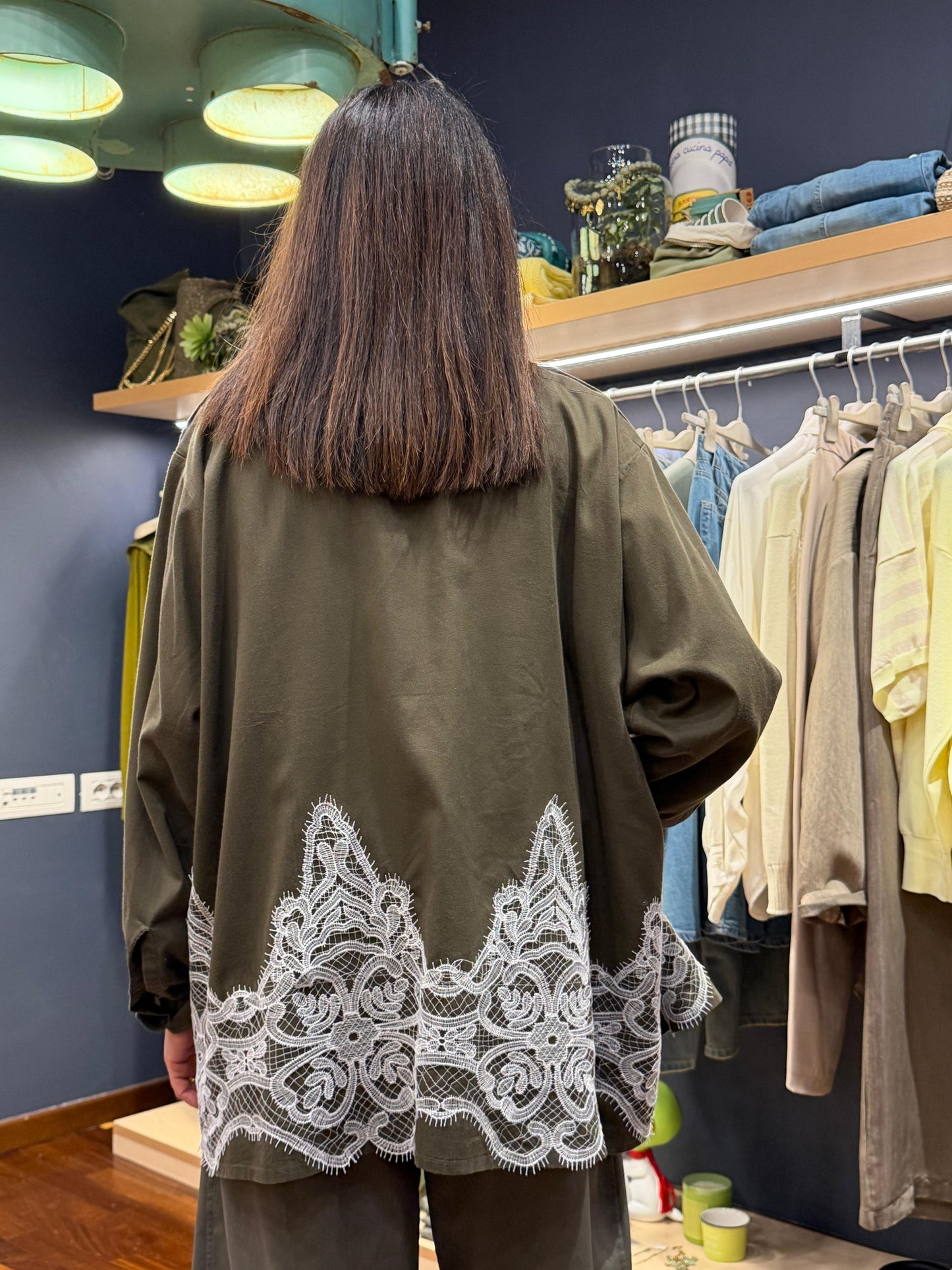 Camicia militare con pizzo - Dejavu