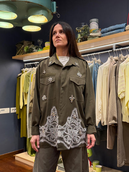 Camicia militare con pizzo - Dejavu