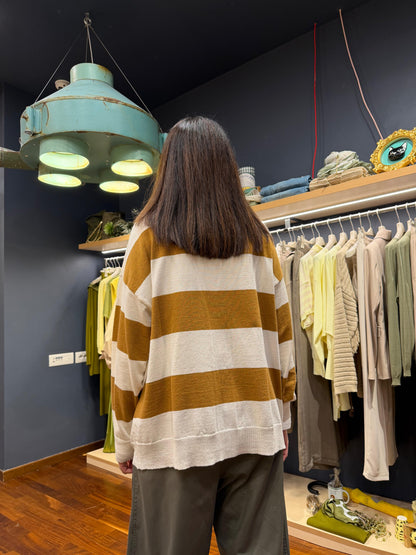 Cardigan riga over con tasche - Vicolo