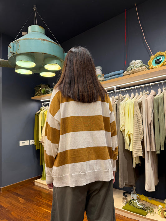 Cardigan riga over con tasche - Vicolo