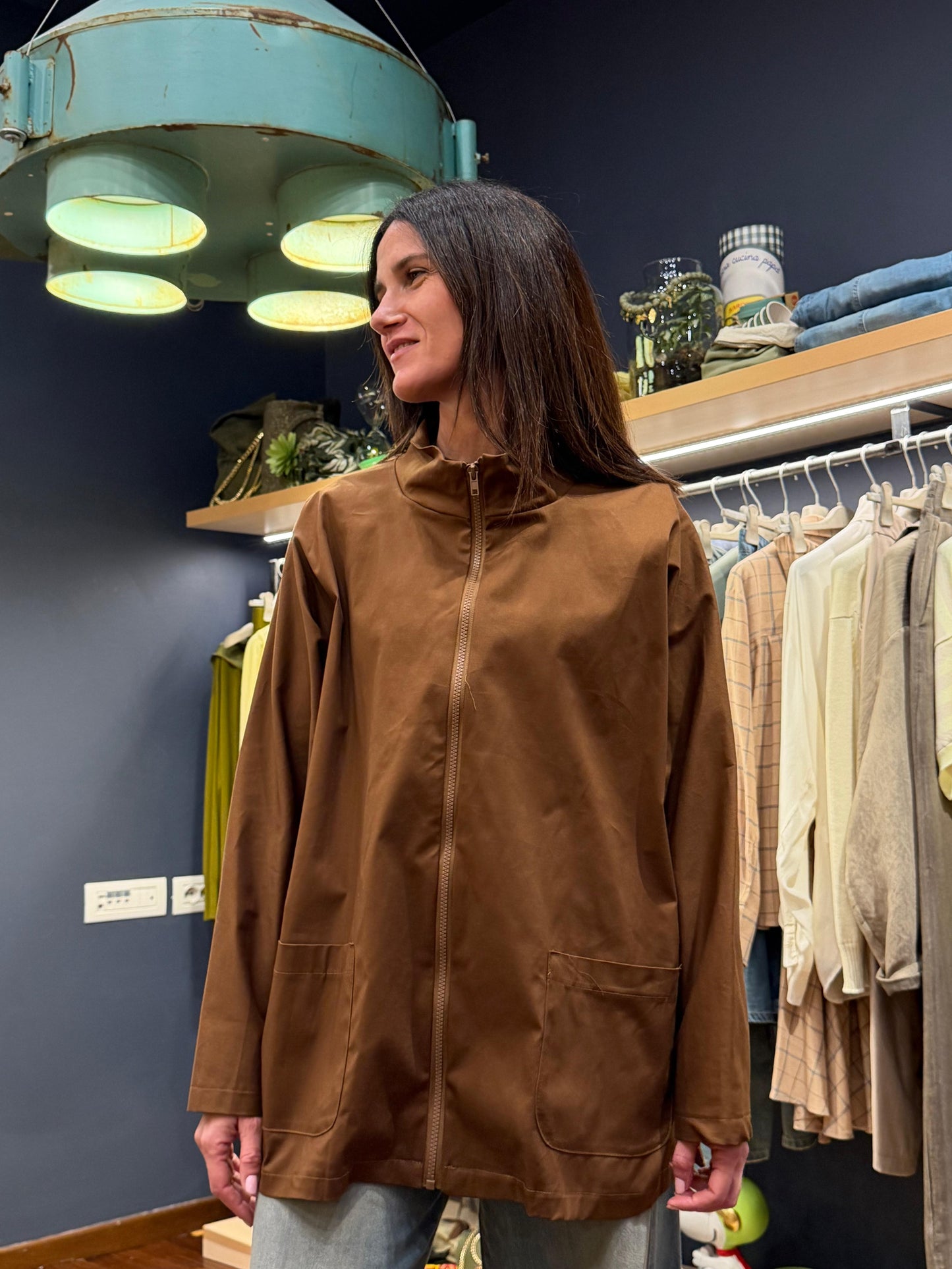 Giacca impermeabile caramello - Dejavu