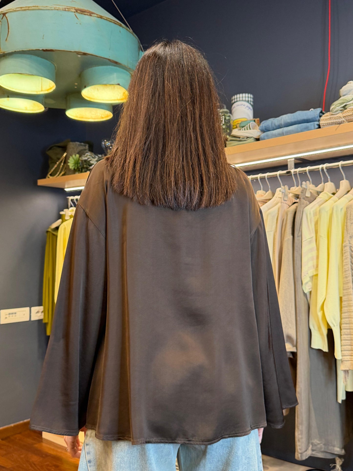 Blusa in raso manica lunga - Souvenir