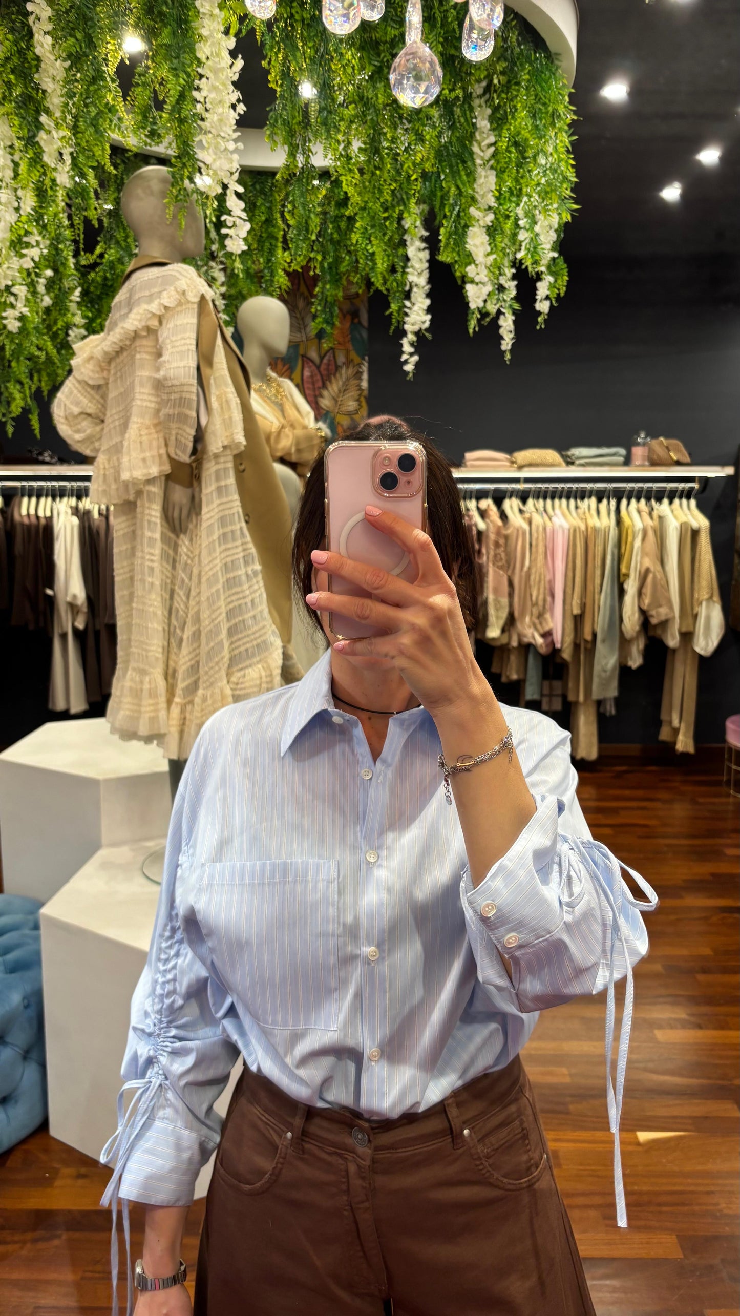 Camicia bacchetta arricciata e cravatta - Vicolo
