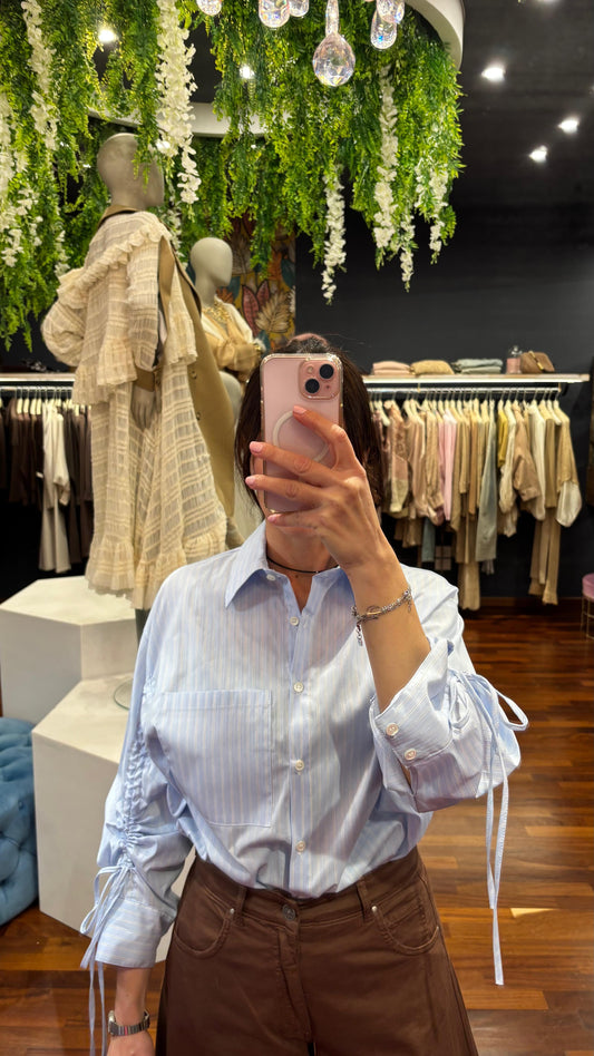 Camicia bacchetta arricciata e cravatta - Vicolo