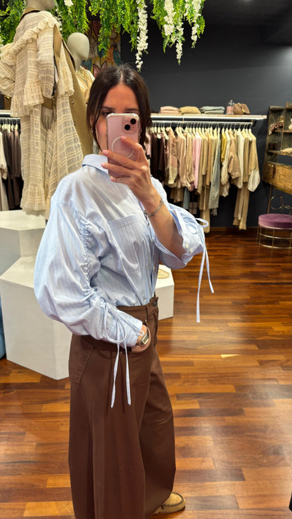 Camicia bacchetta arricciata e cravatta - Vicolo