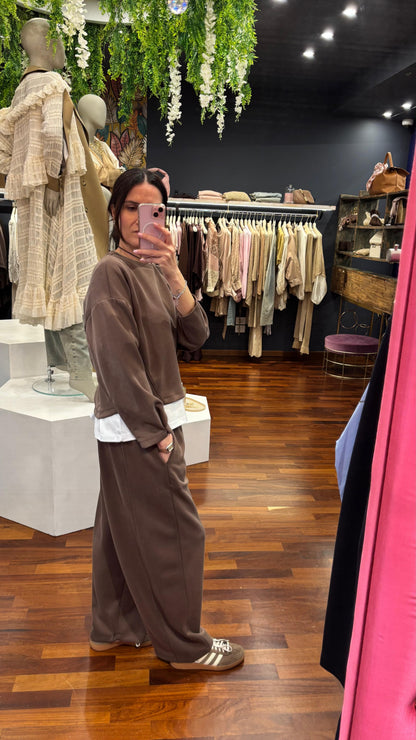 Pantalone balloon modal moka  - Berna