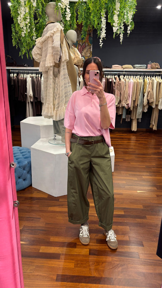 Polo in cotone morbida rosa - Vicolo