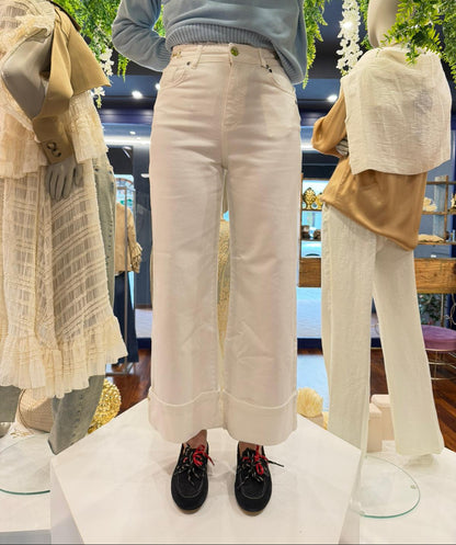 Jeans modello culotte bianco - Berna