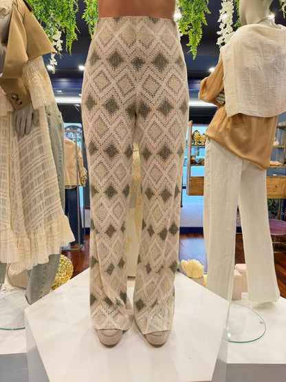 Pantalone in maglia crochet - Bohemian