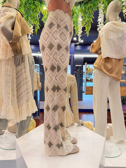 Pantalone in maglia crochet - Bohemian