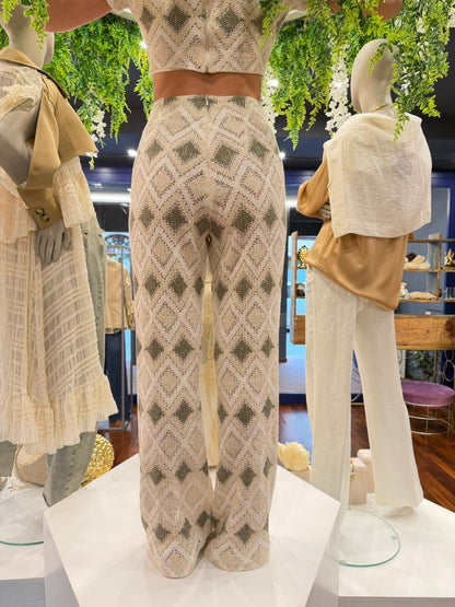 Pantalone in maglia crochet - Bohemian