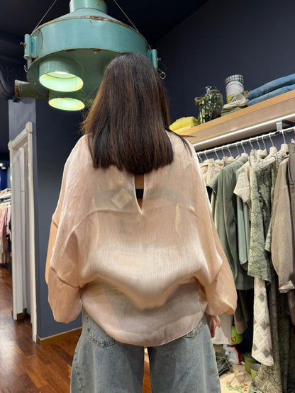 Blusa lucida oro cipria - Souvenir