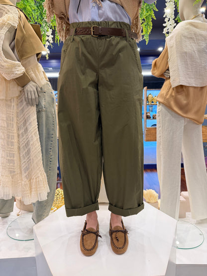 Pantalone in cotone morbido verde - Souvenir