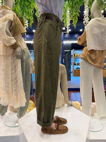 Pantalone in cotone morbido verde - Souvenir