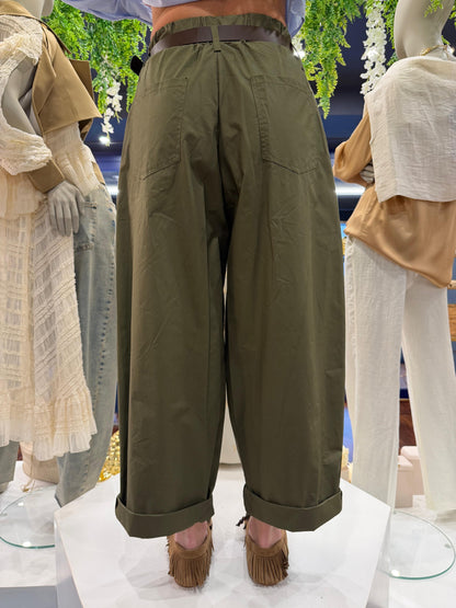 Pantalone in cotone morbido verde - Souvenir