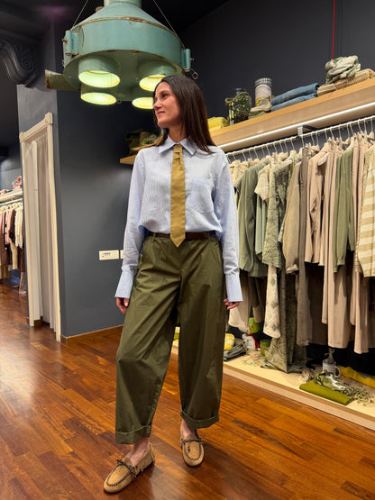 Pantalone in cotone morbido verde - Souvenir