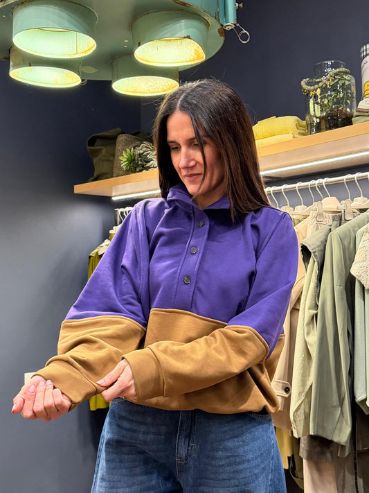 Felpa bicolor viola - Tensione in