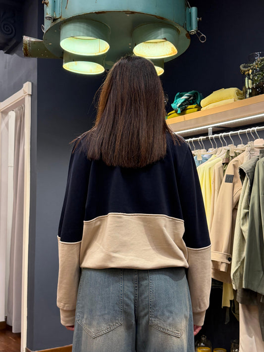 Felpa bicolor blu - Tensione in