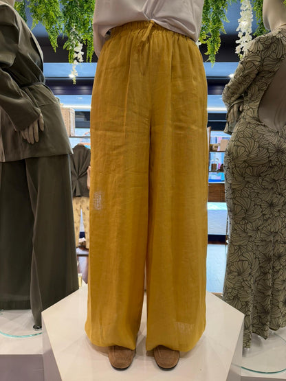 Pantalone lino mustarda - Bohemian