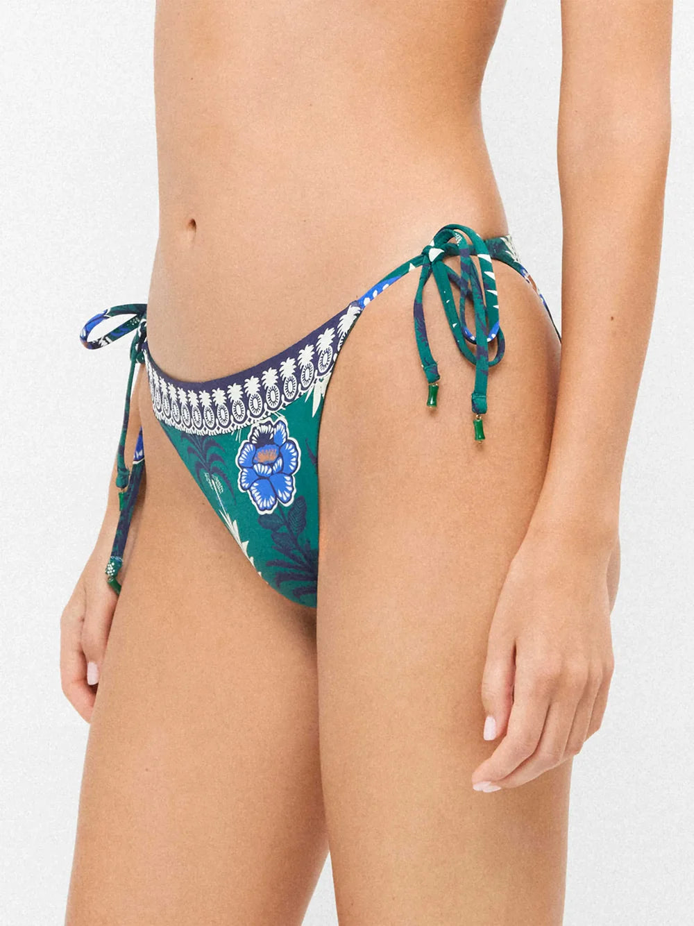 Bikini triangolo e slip verde etnico - Gisela